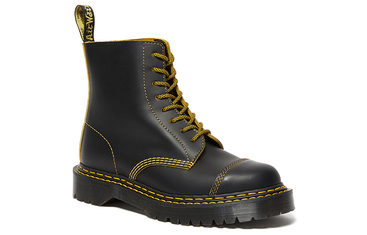 (W) Dr. Martens 1460 Pascal Bex Double Stitch 'Black Yellow' 圖 2