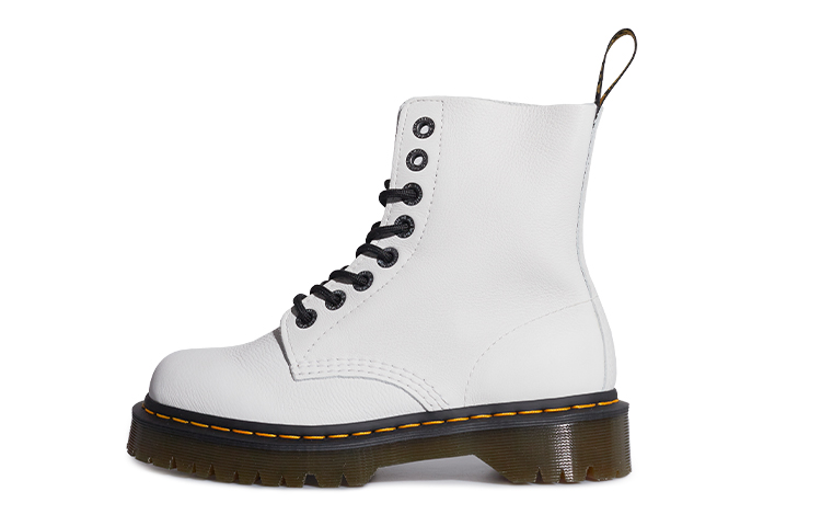 (Women) Dr. Martens 1460 Pascal Bex Pisa Leather Lace Up Boots 'White' 27376113