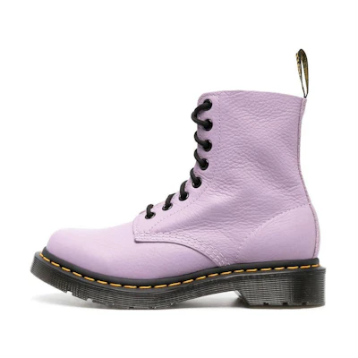 (W) Dr. Martens 1460 Pascal Black Eyelet Lace Up Boots 'Lilac'
