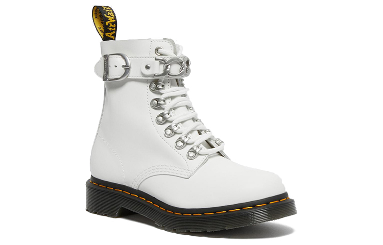 Order (Women) Dr. Martens 1460 Pascal Chain Leather Lace Up Boot 'White' 27266100