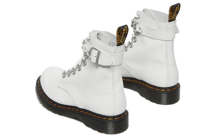 Lookbook (Women) Dr. Martens 1460 Pascal Chain Leather Lace Up Boot 'White' 27266100
