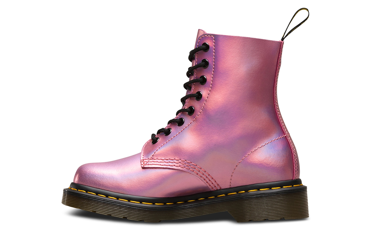 (W) Dr. Martens 1460 Pascal Iced Wear-resistant Shock Absorption Martin boots Pink