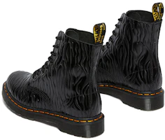 Shop Dr.Martens/馬汀博士 1460 Pascal 斑馬紋壓花皮革馬丁靴 女款 黑