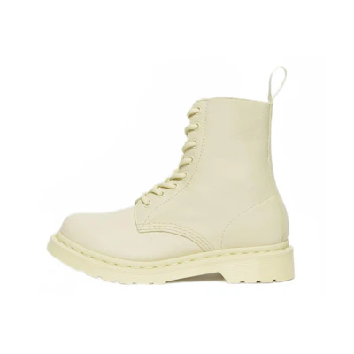 (W) Dr. Martens 1460 Pascal Mono Lace Up Boots 'Cream'