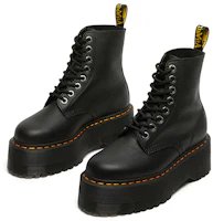 Lookbook Dr. Martens/馬汀博士 1460 Pascal Pisa荔枝紋軟皮厚底8孔馬丁靴 女款 炭黑