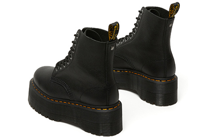 Shop Dr. Martens/馬汀博士 1460 Pascal Pisa荔枝紋軟皮厚底8孔馬丁靴 女款 炭黑