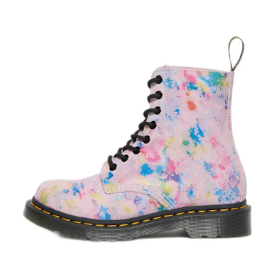 (W) Dr. Martens 1460 Pascal Rainbow Suede Lace Up Boots 'Pink'