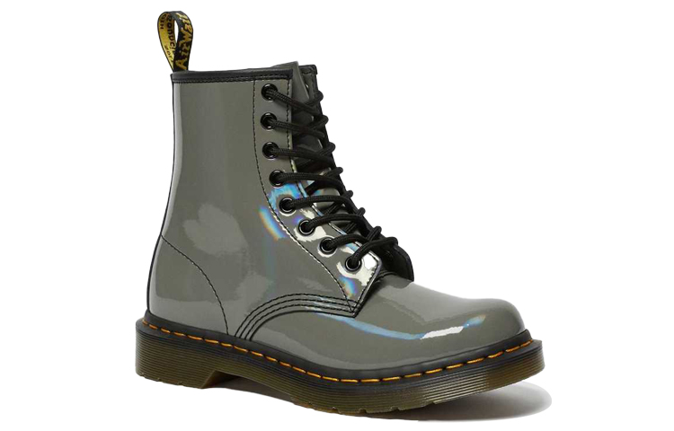 Order (W) Dr. Martens 1460 Rainbow Patent But Lace 'Gunmetal' 26705029