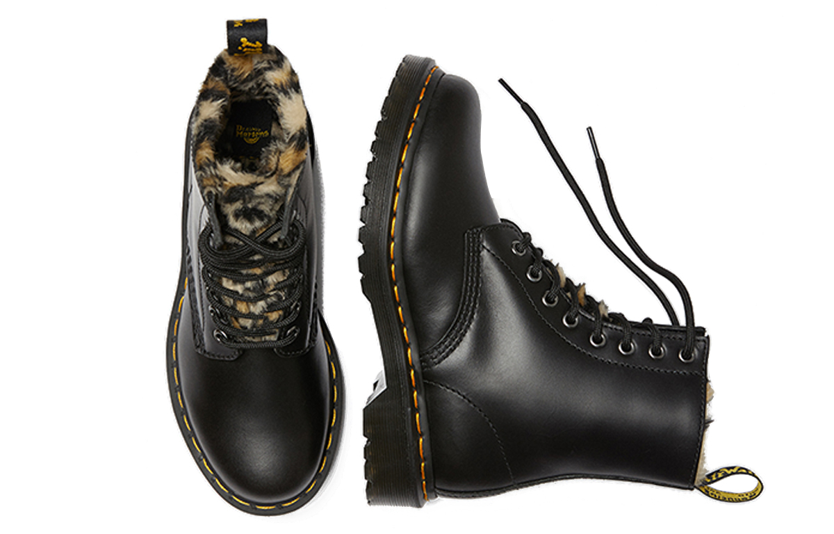 (W) Dr. Martens 1460 Serena Leopard Black Martin boots 圖 3