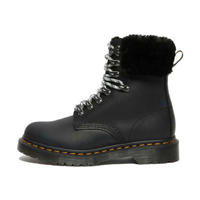 (W) Dr. Martens 1460 Stay Warm Wear-resistant fur Martin boots Black
