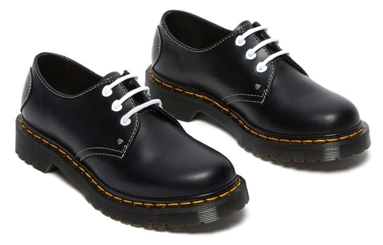 (W) Dr. Martens 1461 Hearts Smooth Patent 'Black English' 圖 4