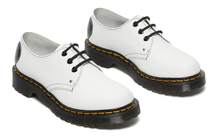 (W) Dr. Martens 1461 Hearts Smooth Patent 'Fashion Versatile Low Top Casual Shoe White' 圖 4