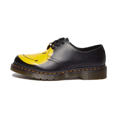 (W) Dr. Martens Dr.Martens 1461 Smiley Smooth Leather Oxford Shoes 'Black Yellow'
