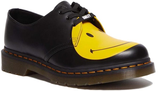 (W) Dr. Martens 1461 Smiley Kulit Oxford Sepatu 'Hitam Kuning' 31390005 Order (W) Dr. Martens 1461 Smiley Kulit Oxford Sepatu 'Hitam Kuning' 31390005