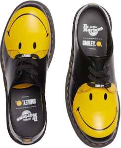 (W) Dr. Martens 1461 Smiley Kulit Oxford Sepatu 'Hitam Kuning' 31390005 Purchase (W) Dr. Martens 1461 Smiley Kulit Oxford Sepatu 'Hitam Kuning' 31390005