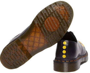 (W) Dr. Martens 1461 Smiley Kulit Oxford Sepatu 'Hitam Kuning' 31390005 Sizing (W) Dr. Martens 1461 Smiley Kulit Oxford Sepatu 'Hitam Kuning' 31390005