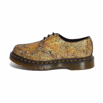 (W) Dr. Martens 1461 Metallic Leather Oxford Shoes 'Iridescent Crackle - Gold'