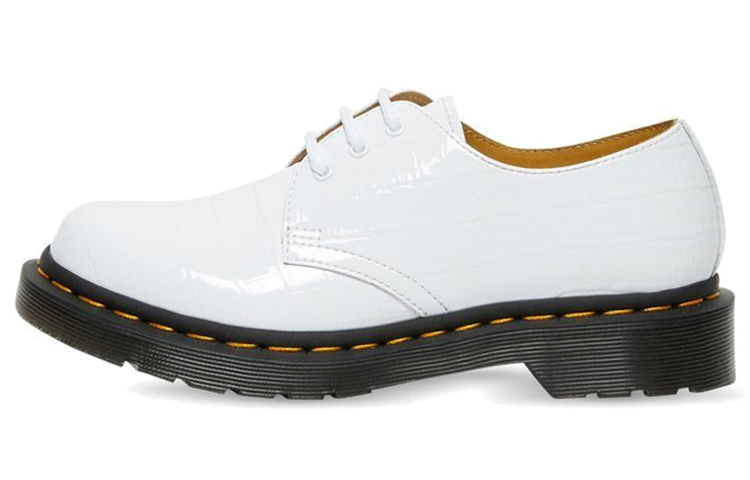 (W) Dr. Martens 1461 Patent Croco 'White'