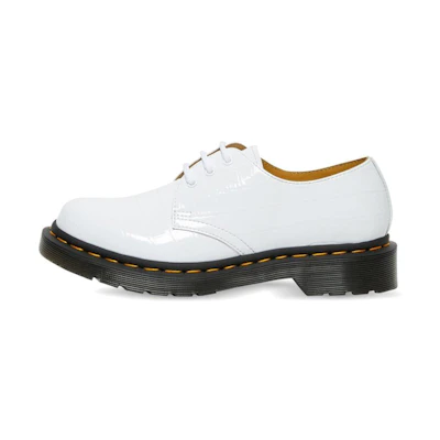 (W) Dr. Martens 1461 Patent Croco 'White'