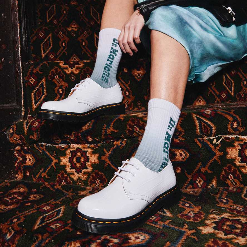 (W) Dr. Martens 1461 Patent Croco 'White' 圖 7