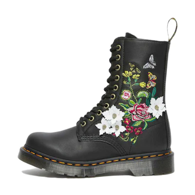 (W) Dr. Martens 1490 'Black Leather Lace-up Boots'