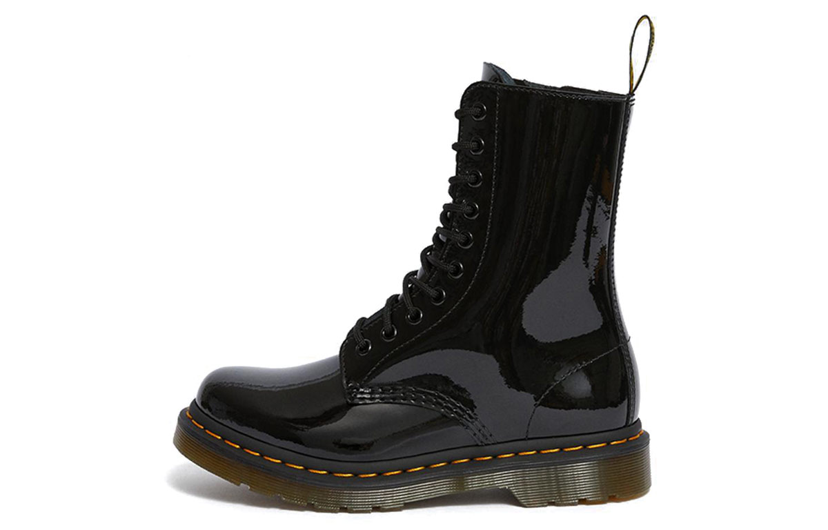 (Women) Dr. Martens 1490 Patent Lamper Boots Black 25277001