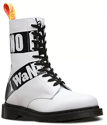 Dr. Martens/馬汀博士 1490 Sxp 白色印花10孔靴 女款 Order Dr. Martens/馬汀博士 1490 Sxp 白色印花10孔靴 女款