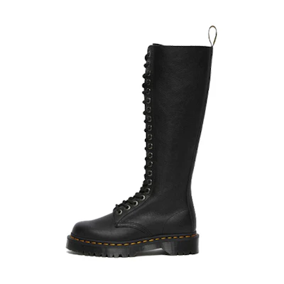(W) Dr. Martens 1B60 Bex Pisa Leather Knee High Boots 'Black Pisa'