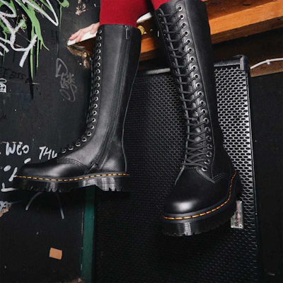 (Women) Dr. Martens 1B60 Bex Pisa Leather Knee High Boots 'Black Pisa'