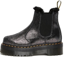 (Women) Dr. Martens 2976 Faux Fur-Lined Metallic Platform Chelsea Boots 'Black' 27956012 (Women) Dr. Martens 2976 Faux Fur-Lined Metallic Platform Chelsea Boots 'Black' 27956012
