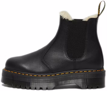 (W) ドクターマーチン 2976 ファー付プラットフォームチェルシーブーツ (黒) 25635001 Buy (W) ドクターマーチン 2976 ファー付プラットフォームチェルシーブーツ (黒) 25635001