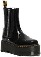 Order Dr.Martens 馬汀博士 皮革 仿舊漆皮厚底 中筒 切爾西靴 女款 黑色