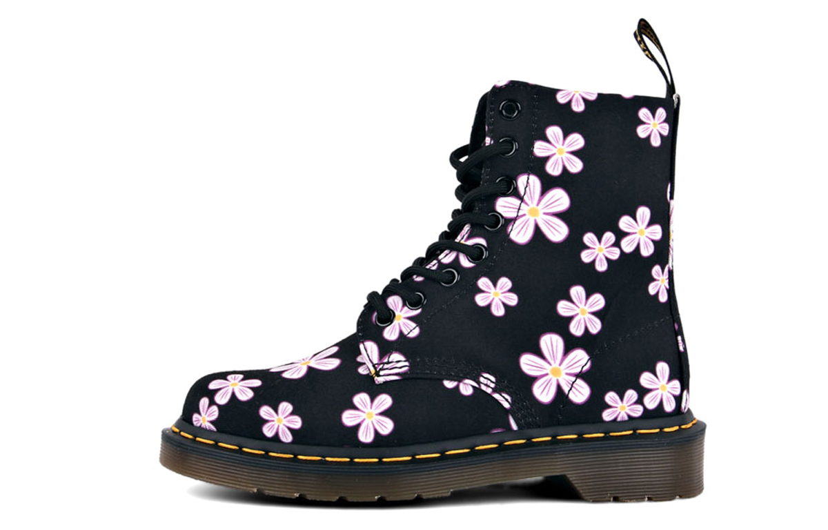 (W) Dr. Martens 8-Eye High Top Boot 'Floral Black'