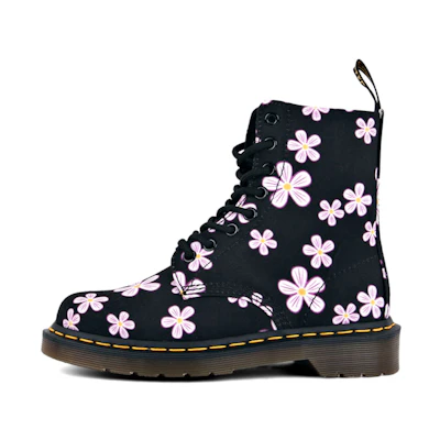 (W) Dr. Martens 8-Eye High Top Boot 'Floral Black'