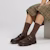 (W) Dr. Martens 8065 Kasut Kulit Mary Jane 'Dark Brown' 30914201