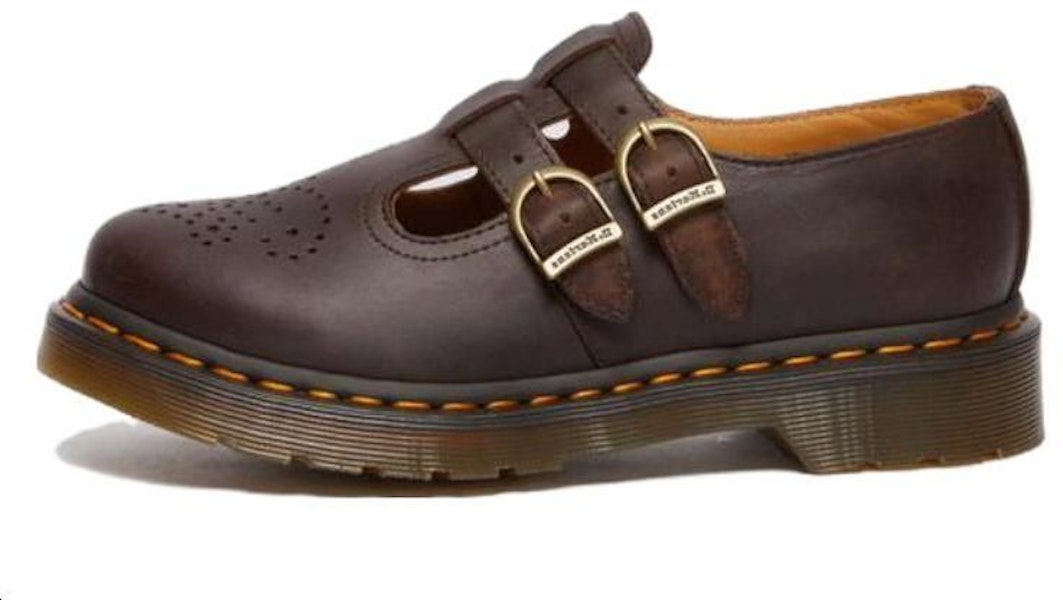 (Women) Dr. Martens 8065 Crazy Horse Leather Mary Jane Shoes 'Dark Brown' 30914201 Lookbook (Women) Dr. Martens 8065 Crazy Horse Leather Mary Jane Shoes 'Dark Brown' 30914201