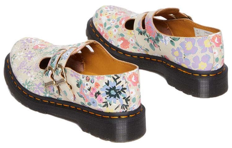Shop Dr.Martens馬汀博士 皮革 時尚搭扣 平底鞋 女款 米色