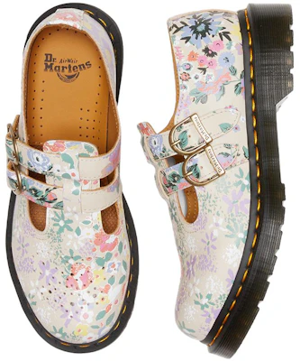 Dr.Martens馬汀博士 皮革 時尚搭扣 平底鞋 女款 米色 Purchase Dr.Martens馬汀博士 皮革 時尚搭扣 平底鞋 女款 米色