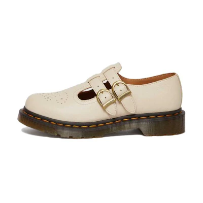 (W) Dr. Martens 8065 Virginia Leather Mary Jane 'Parchment Beige'