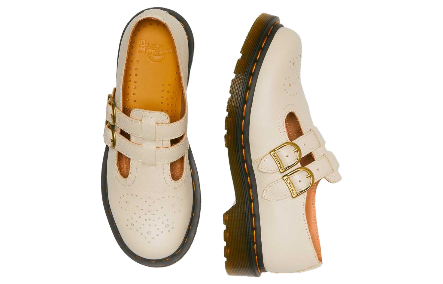 (W) Dr. Martens 8065 Virginia Leather Mary Jane 'Parchment Beige' 圖 5
