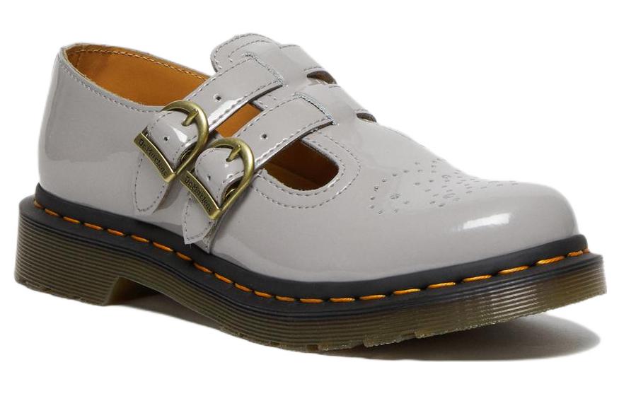 Order (W) Dr. Martens 8065 in Pelle Verniciata Mary Jane ''Grigio'' 27974076