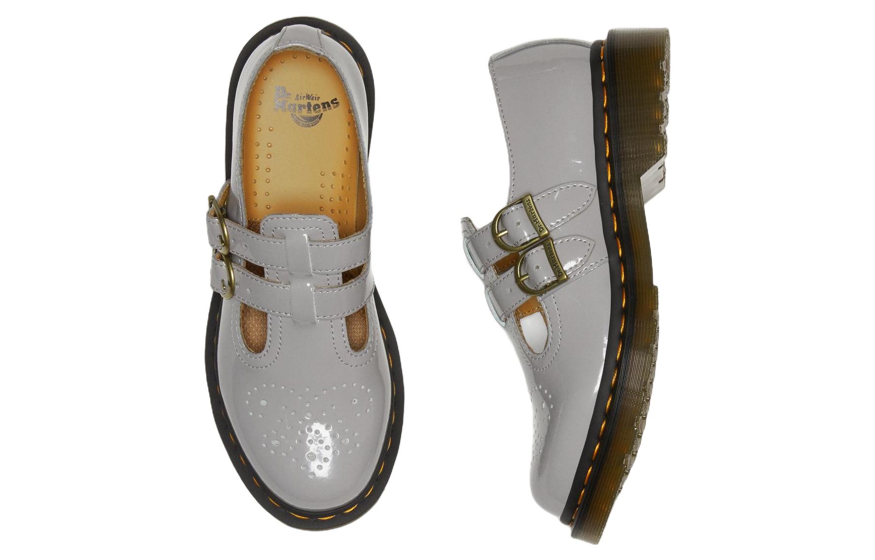 Purchase (W) Dr. Martens 8065 in Pelle Verniciata Mary Jane ''Grigio'' 27974076