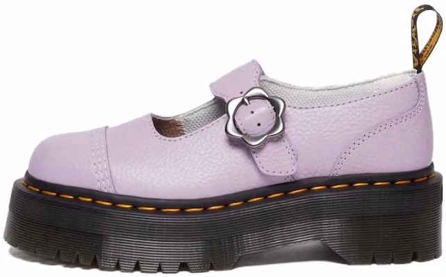 (Women) Dr. Martens Addina Flower Buckle Leather Platform Shoes 'Lilac' 30805308 Buy (Women) Dr. Martens Addina Flower Buckle Leather Platform Shoes 'Lilac' 30805308