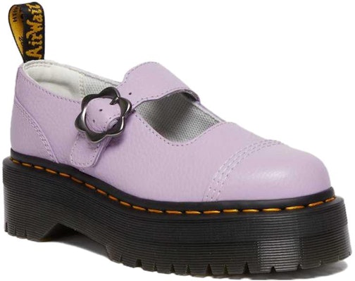 (Women) Dr. Martens Addina Flower Buckle Leather Platform Shoes 'Lilac' 30805308 Order (Women) Dr. Martens Addina Flower Buckle Leather Platform Shoes 'Lilac' 30805308