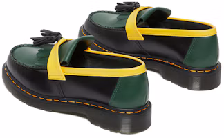 Shop Dr.Martens馬汀博士 Adrian 光面皮撞色流蘇厚底 樂福鞋 女款 黑綠黃