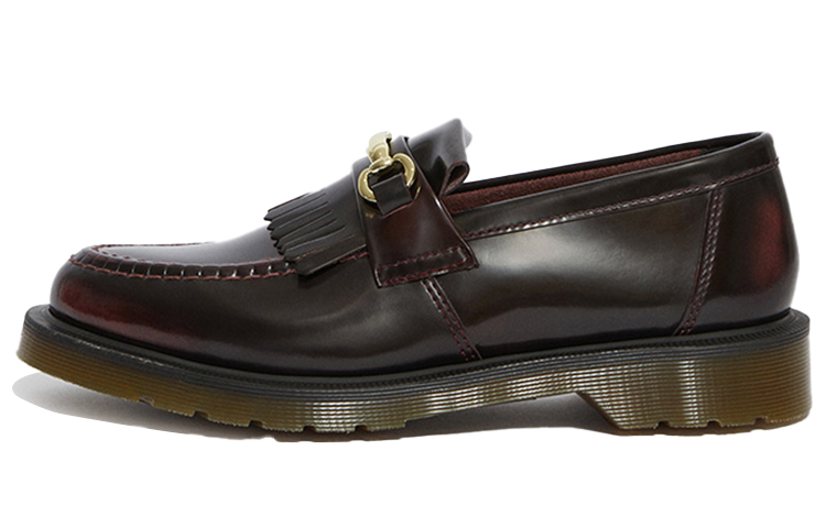 (Women) Dr. Martens Adrian Snaffle Smooth Leather Kiltie Loafer 'Cherry Red Arcadia' 25363600