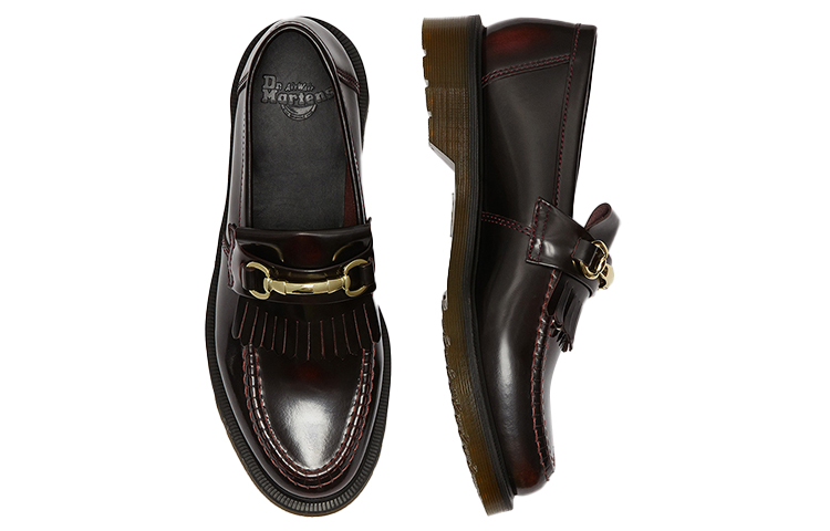 Lookbook (W) Dr. Martens Adrian Snaffle Loafer 'Cherry Red Arcadia' Merah Ceri 25363600