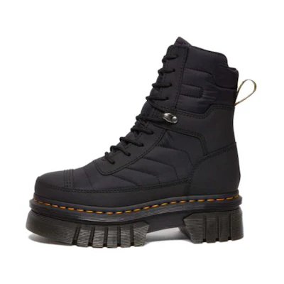 (W) Dr. Martens Audrick 'Black Leather Platform Boots'
