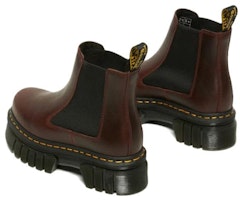 Dr. Martens 馬汀博士 Audrick 松糕厚底軟皮切爾西靴 女款 酒紅色 Shop Dr. Martens 馬汀博士 Audrick 松糕厚底軟皮切爾西靴 女款 酒紅色