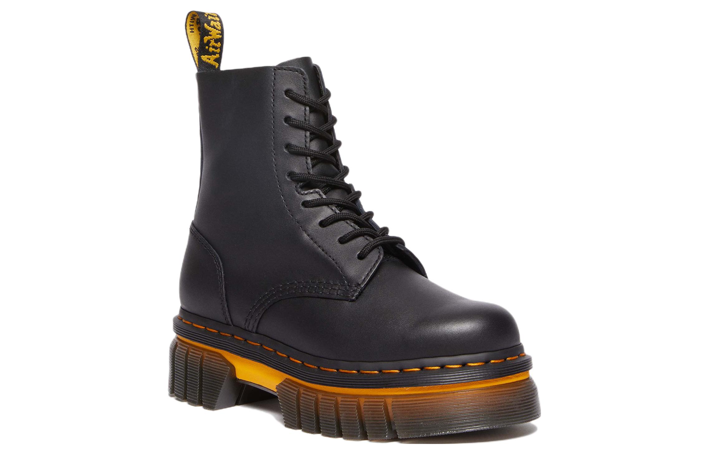 Order (W) Stivaletti Platform in Pelle con Suola a Contrasto Dr. Martens Audrick ''Nero'' 30671001